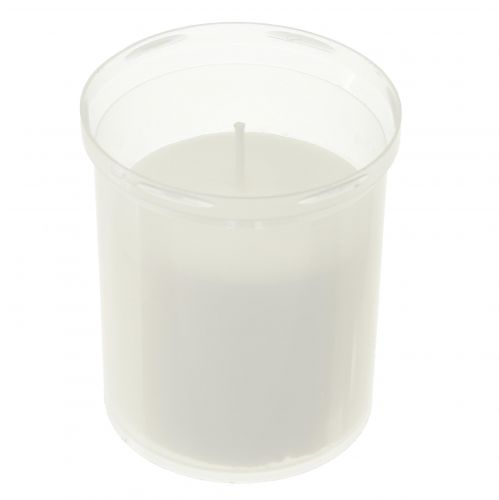 Artikel Påfyllningsljus för gravljus vit 22h H6,5cm 15st