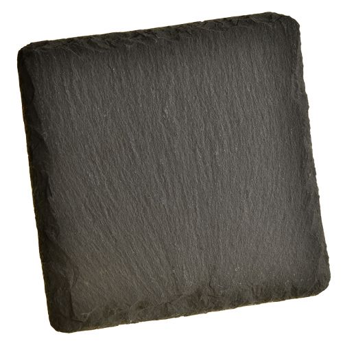 Artikel Fyrkantiga glasunderlägg i naturskiffer svart 10×10cm 6 st