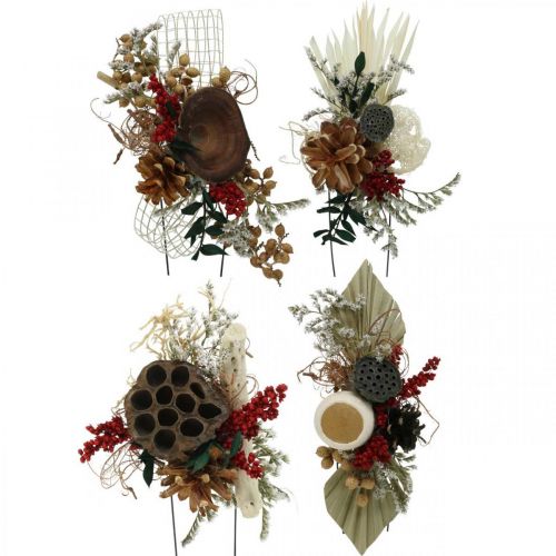 Artikel Naturmaterial gravarrangemang exotiska 4-faldigt assorterade 28 st