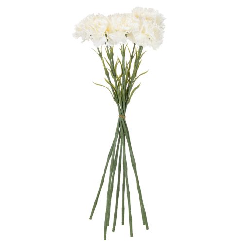 Konstgjord nejlikblomma med stjälk för buketter och kransar, 56 cm, 8 stycken | Floristik24.se