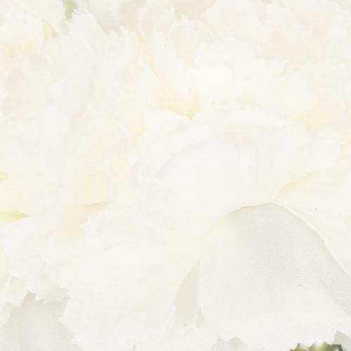 Konstgjord nejlikbukett, vita konstgjorda blommor, dekoration, 4 knippen | Floristik24.se
