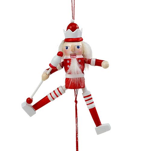 Floristik24 Nötknäppare figur röd, vit 12,5 cm