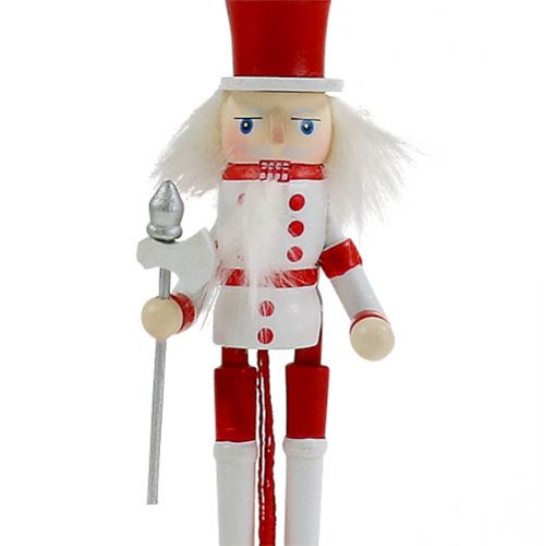 Floristik24 Nötknäppare figur röd, vit 12,5 cm