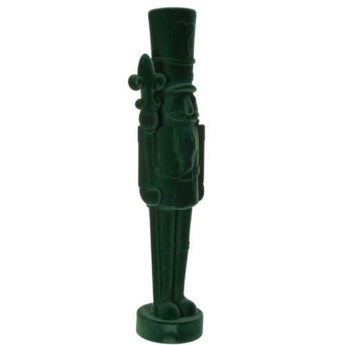 Nötknäpparfigur, stående, juldekoration, flockad, 77 cm