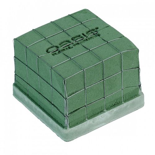 Floristik24 Blommigt skumtegelbordsarrangemang 11cm x 11cm x 8,5cm 4 st
