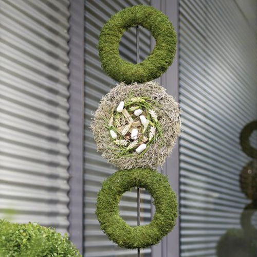Artikel Blommig skumringkrans grå H3cm Ø20cm 6 st