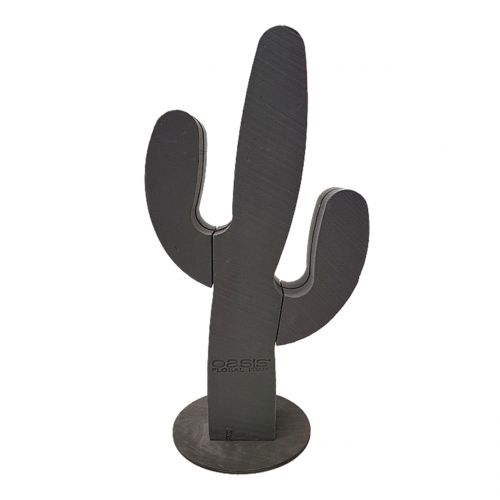 Blommig skumfigur kaktus svart 38cm x 74cm