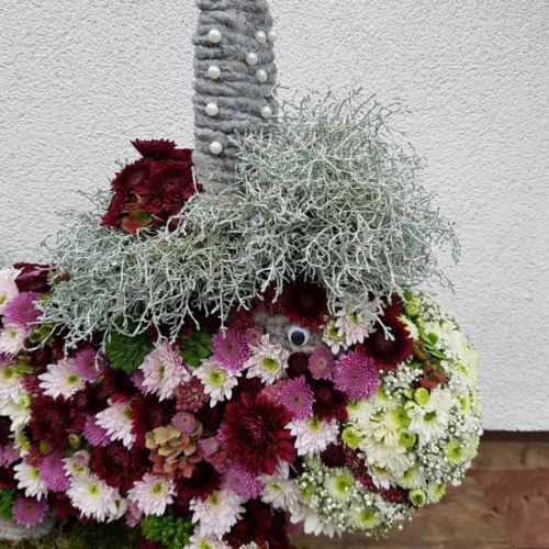 Artikel Blommig skum enhörning 68cm x 60cm