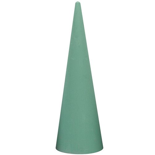 Floristik24 Blommig Foam Cone Grön H60cm Ø18cm 1st