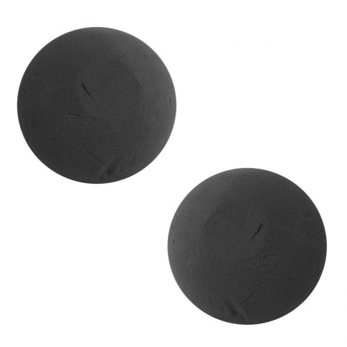 Artikel Blommig skumboll plug-in massa svart Ø16cm 2 st
