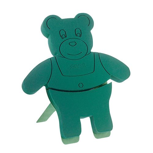 Floristik24 Blommig skumfigur Teddy med stativ 48,5cm x 42cm H5cm 1 st