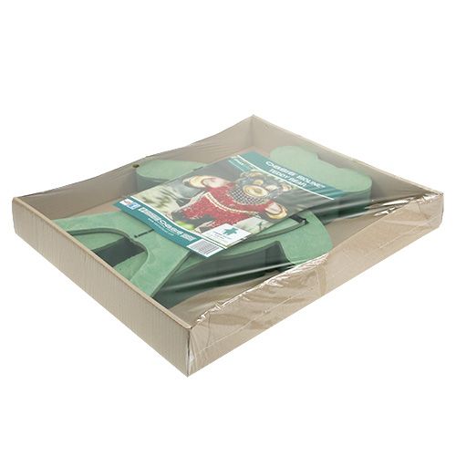 Artikel Blommig skumfigur Teddy med stativ 48,5cm x 42cm H5cm 1 st