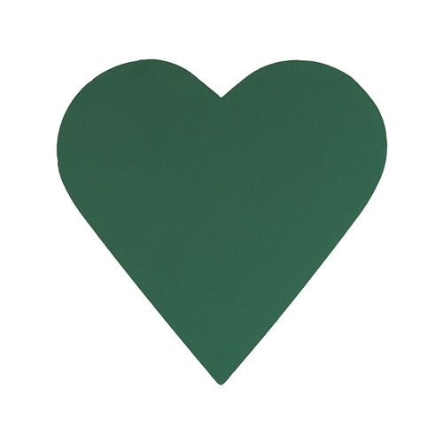 Artikel Blommigt skum hjärta plug-in material grönt 31cm × 29cm 2st
