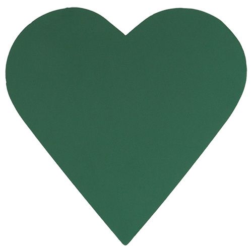 Artikel Blommigt skum hjärta plug-in material grön 53cm 2 delar bröllopsdekoration
