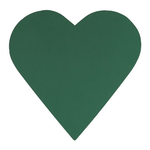 Blommigt skum hjärta plug-in material grönt 46cm x 45cm 2st