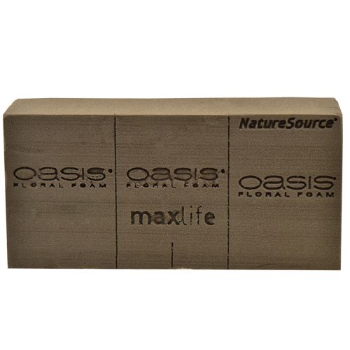 Floristik24 Oasis NatureSource Maxlife Floral Foam Tegel Brun 23×11×7,5 cm 1 st