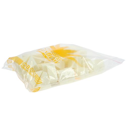 Floristik24 Blommiga skumcanapes vita 4cm-7cm 45p