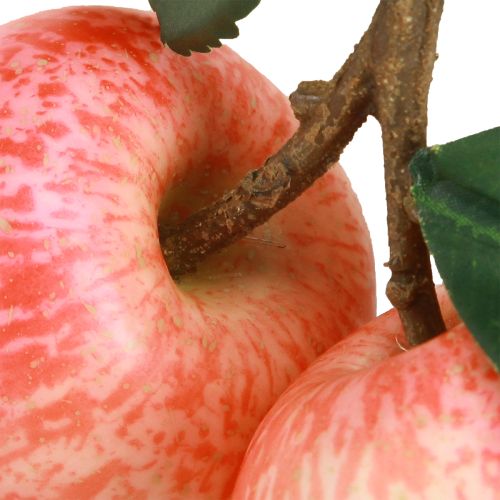 Artikel Fruktdekoration äpple konstgjord 2 röda äpplen på gren 13cm 3st