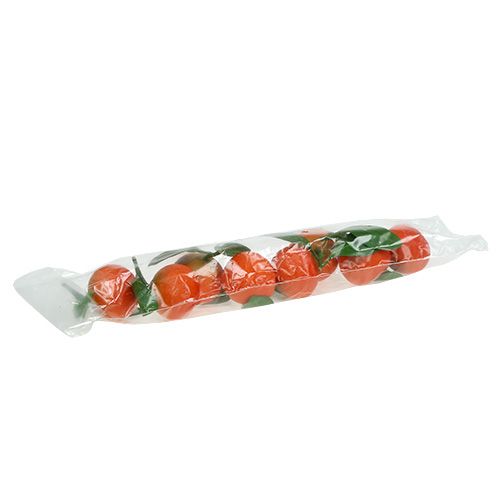 Floristik24 Orange mini med blad 5cm 8st