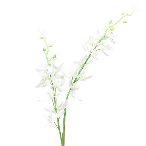 Orkidéer konstgjorda Oncidium konstgjorda blommor vita 90cm
