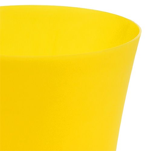 Floristik24 Orkidékruka plastgul Ø12,5cm H14cm, 1 st