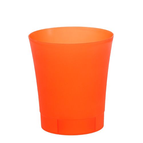 Floristik24 Orkidékanna plast orange Ø12,5cm H14cm, 1 st