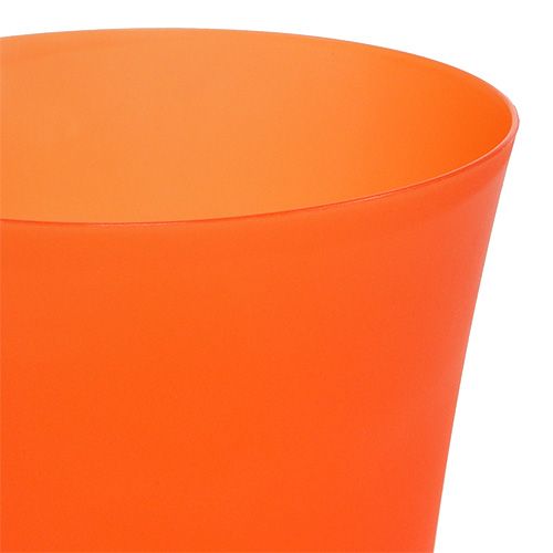 Floristik24 Orkidékanna plast orange Ø12,5cm H14cm, 1 st
