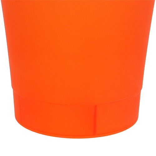 Floristik24 Orkidékanna plast orange Ø12,5cm H14cm, 1 st