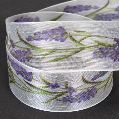 Artikel Organzaband, chiffongband, dekorband, lavendel, 40 mm, 20 m