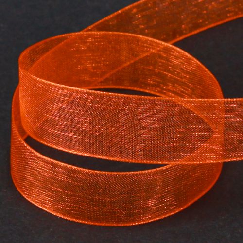 Artikel Organzaband presentband orange band kantkant 15mm 50m