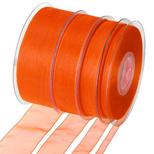 Organzaband presentband orange bandkant 50m