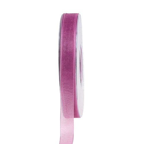 Organza band aubergine 15mm 50m