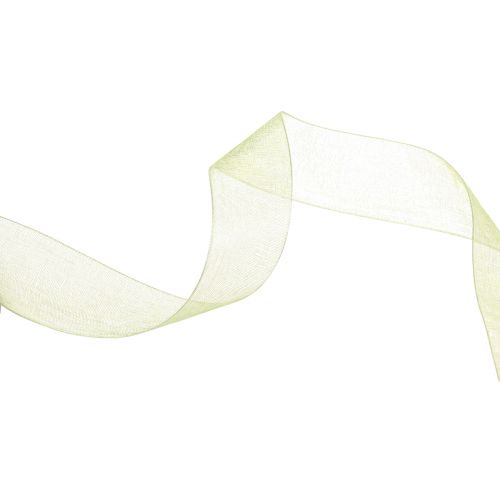 Artikel Organzaband grönt presentband kantband limegrönt 25mm 50m