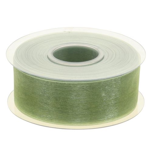 Artikel Organzaband grönt presentband självkant limegrönt 40mm 50m