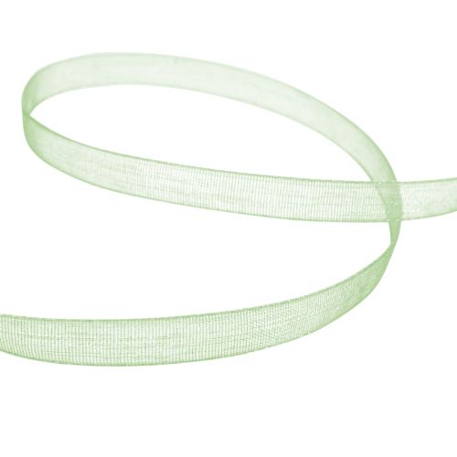 Artikel Organzaband grönt presentband kantband limegrönt 6mm 50m