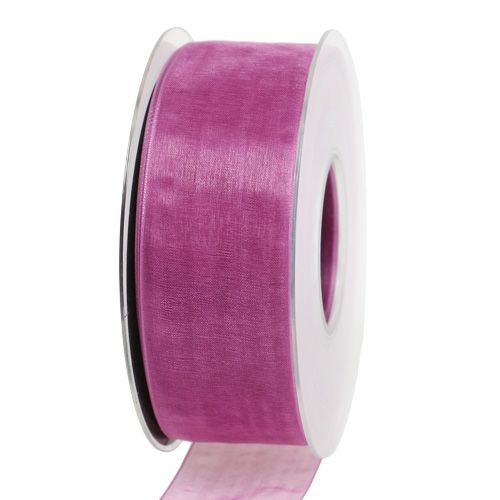 Floristik24 Organza band aubergine 40mm 50m