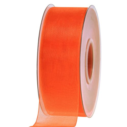 Floristik24 Organzaband presentband orange band kantkant 40mm 50m