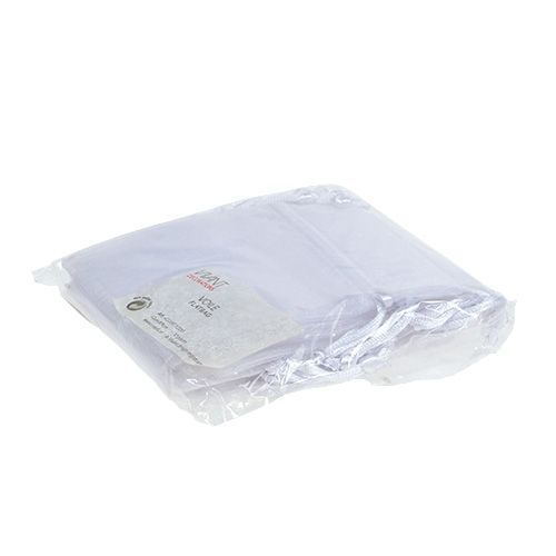 Floristik24 Organzapåse vit 12x9cm 10p