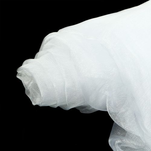 Floristik24 Dekorativ tyg organza vit 150cm x 300cm