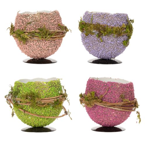 Artikel Dekorativ skål med påskägg för vår- eller påskbordsdekoration, 9 cm, 4 stycken