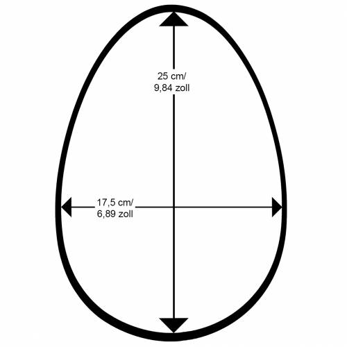 Artikel Påskägg flockade H25cm Färgade ägg Påskdekoration