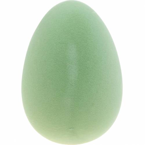 Floristik24 Äggdekoration jätte påskägg flockade pastellgrön H40cm påskdekoration