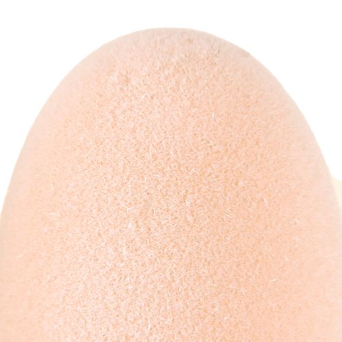 Artikel Påskägg Flockade i Persika Brun Vit H6cm 24st