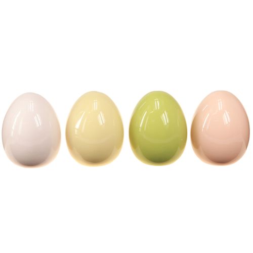 Artikel Påskägg keramik ägg pastell skinande assorterad 8×10cm 4 st