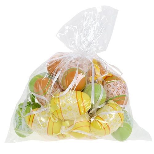Floristik24 Påskägg för upphängning blandade färger 6cm 18 st