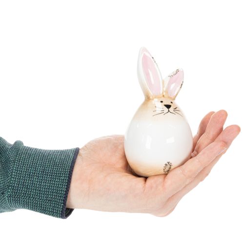 Artikel Påskhare Keramik Vitt Ägg Dekorativ Figur Kanin Ø6cm H11.5cm
