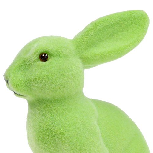 Floristik24 Påskharen flockade pastell 15 cm 3st