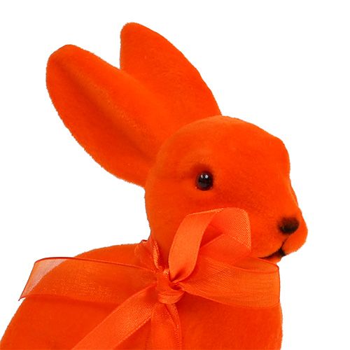 Floristik24 Påskharen blandad 15cm flockade 4st