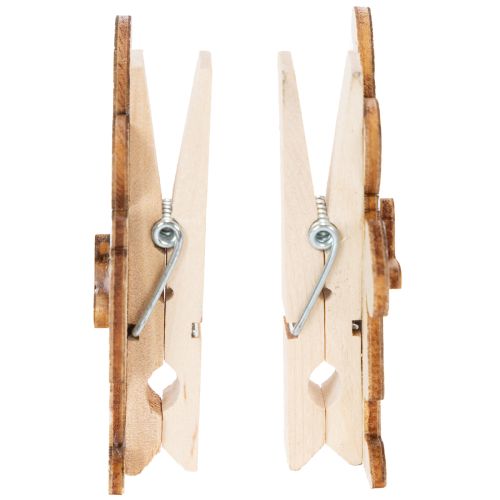 Artikel Dekorativa påskhareklämmor, rosa och vita trädekorationer, 7,5 cm, 4 stycken