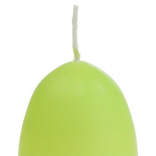 Floristik24 Påskljus äggform, äggljus påsklime Ø4,5cm H6cm 6st